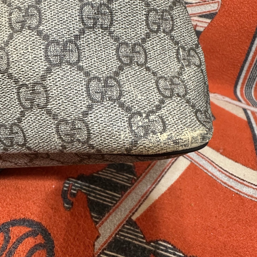 Gucci Gray and Black Monogram Tote - Picture 9 of 16